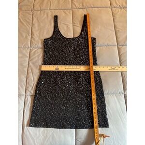EXPRESS Black Sequin‎ Tank Dress Mini Sparkly Party Clubwear Size XS